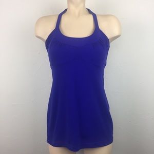 Lululemon Athletica Blue Scoop Neck Strap Tank Top